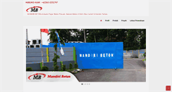 Desktop Screenshot of mandiri-beton.com